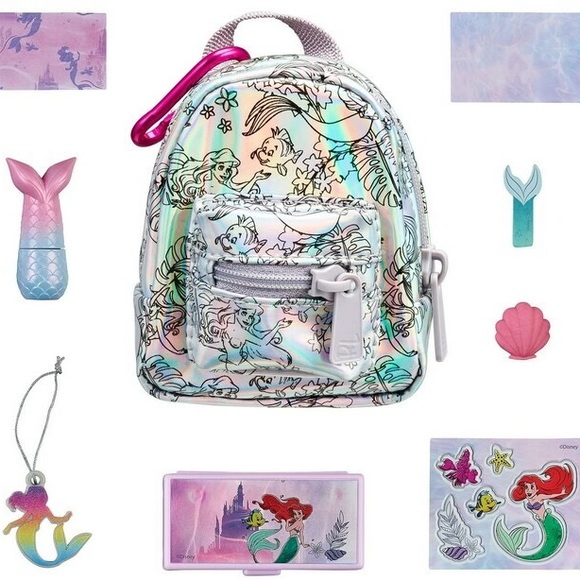 ⌛️SOLD OUT⌛️ Real Littles Mini Disney Backpack Little Mermaid Silver Iridescent - Picture 3 of 7